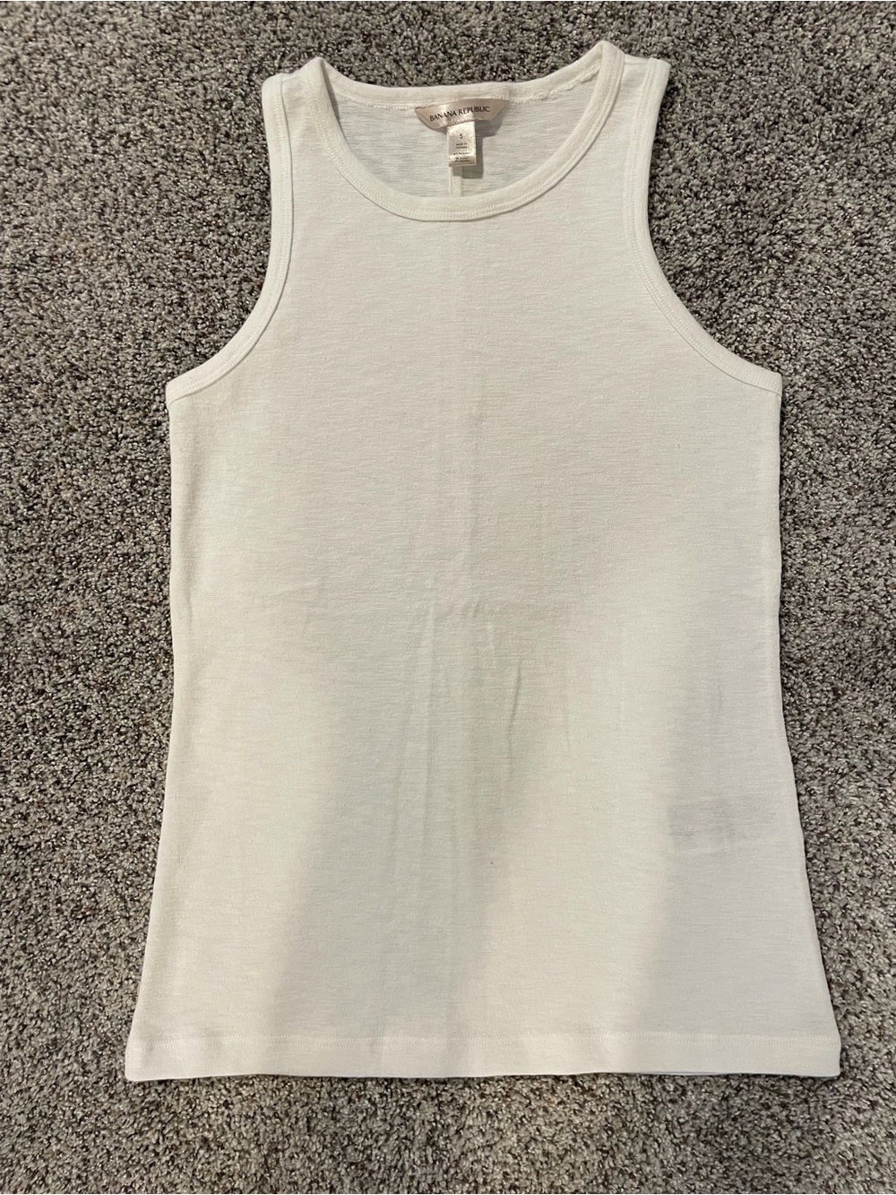 Banana Republic Cream Ribbed Tank Top
